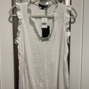 White Tank with Ruffles